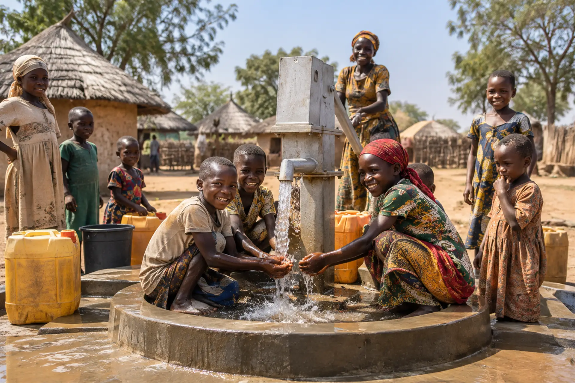 Afrika'da tamamlanmış su kuyusu projesi